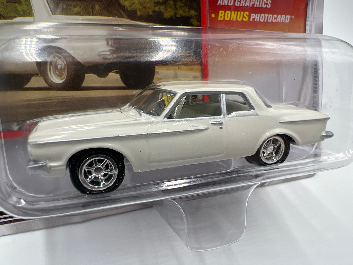 Johnny Lightning White Lightning Chase Mopar Or No Car #13 1962 Plymouth Belvedere White