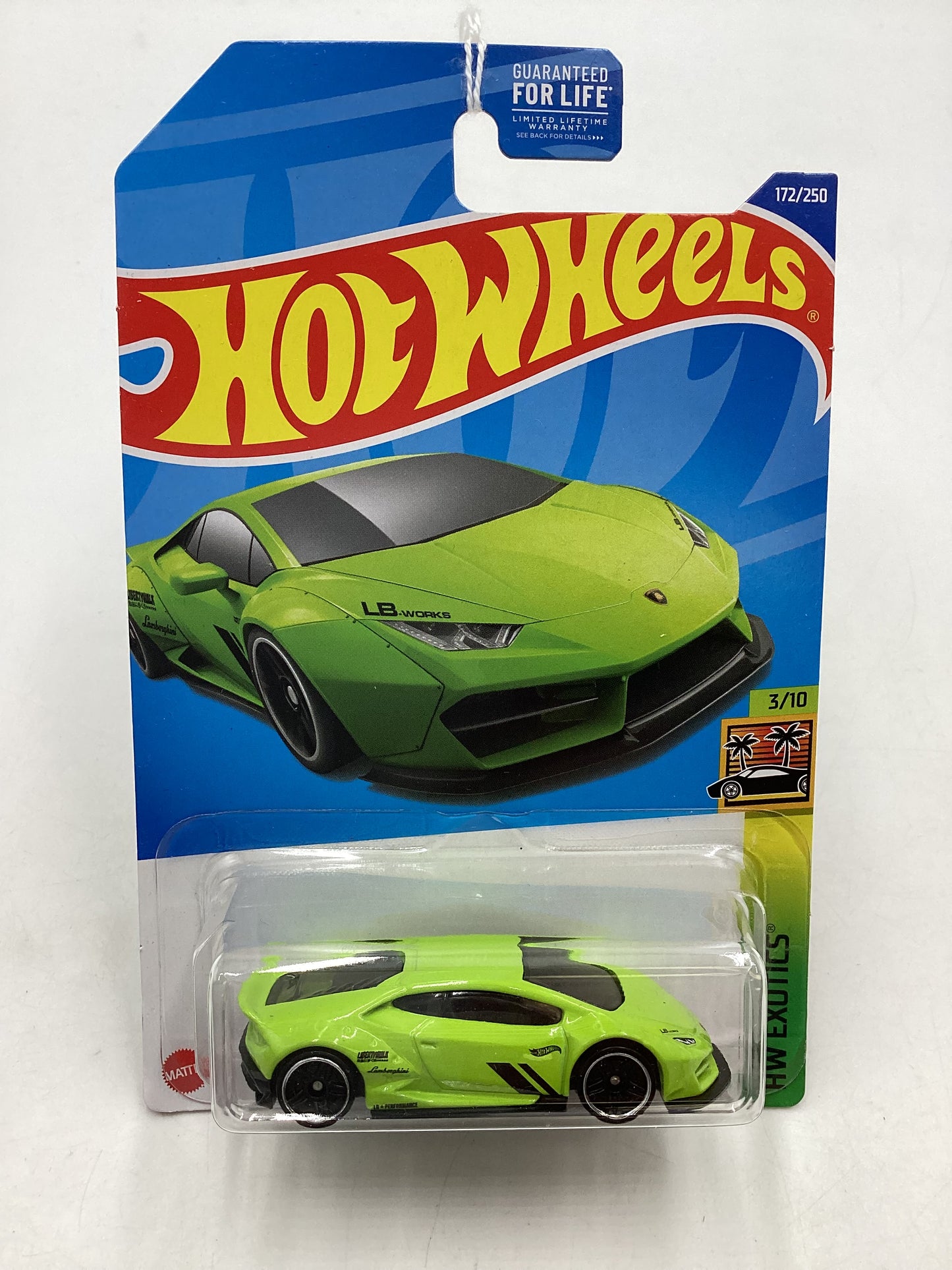 2022 Hot Wheels #172 LB-Works Lamborghini Huracan Coupe Kroger Exclusive Green cracked blister 239G