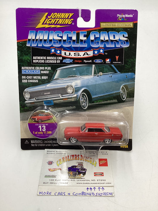 Johnny Lightning Muscle Cars USA 1965 Chevy II Nova Red 186F