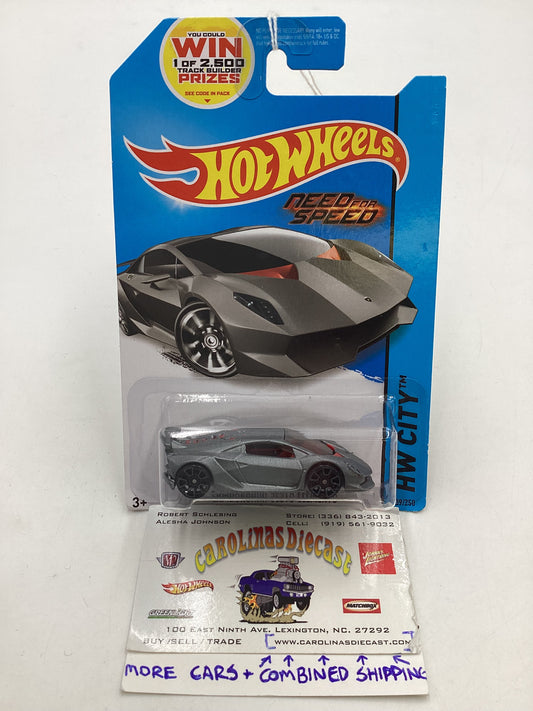 2014 Hot Wheels #39 Lamborghini Sesto Elemento Gray Need for Speed 102B