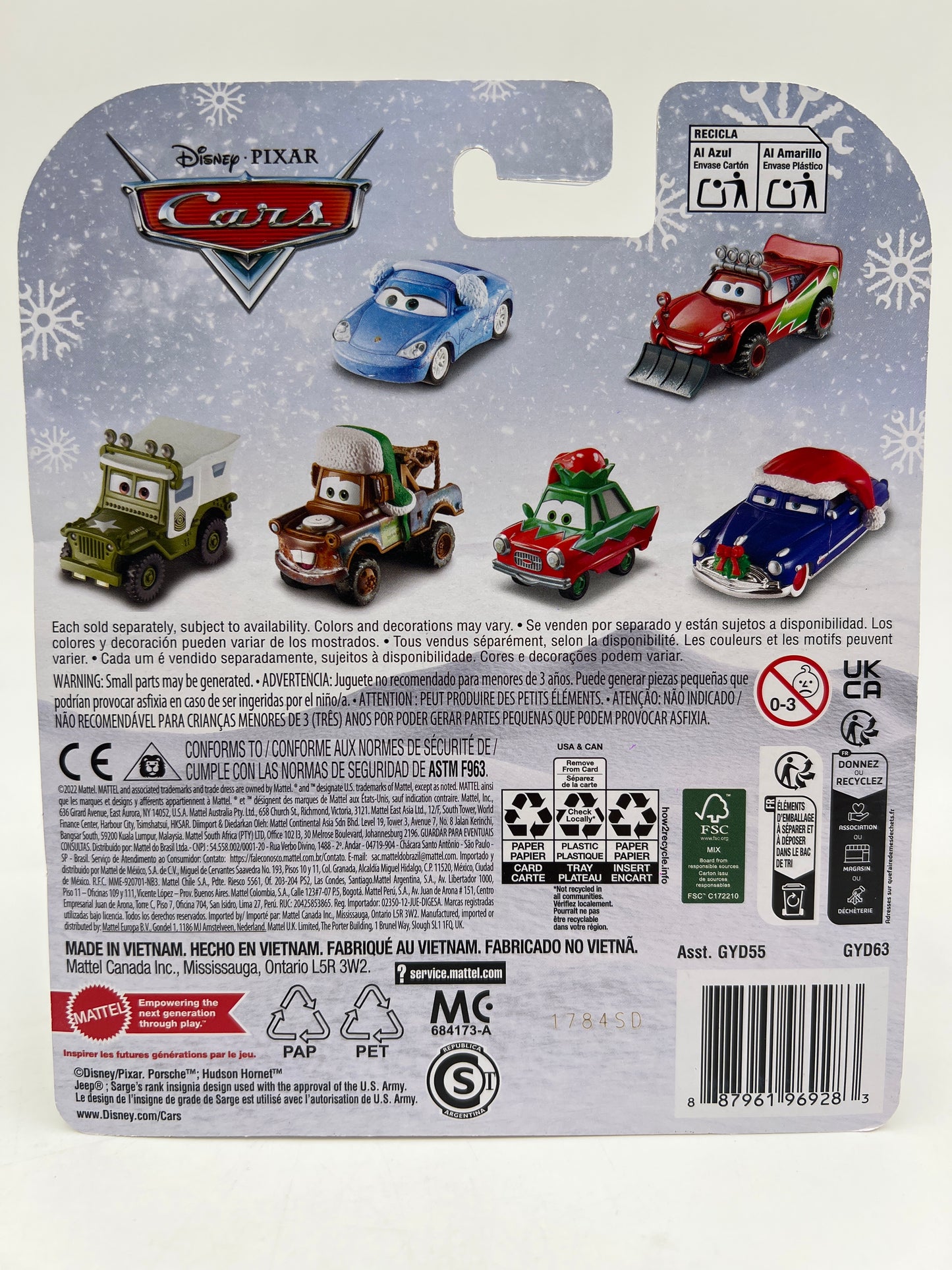Disney Pixar Cars Winter Christmas Edition Snowmobile 139i