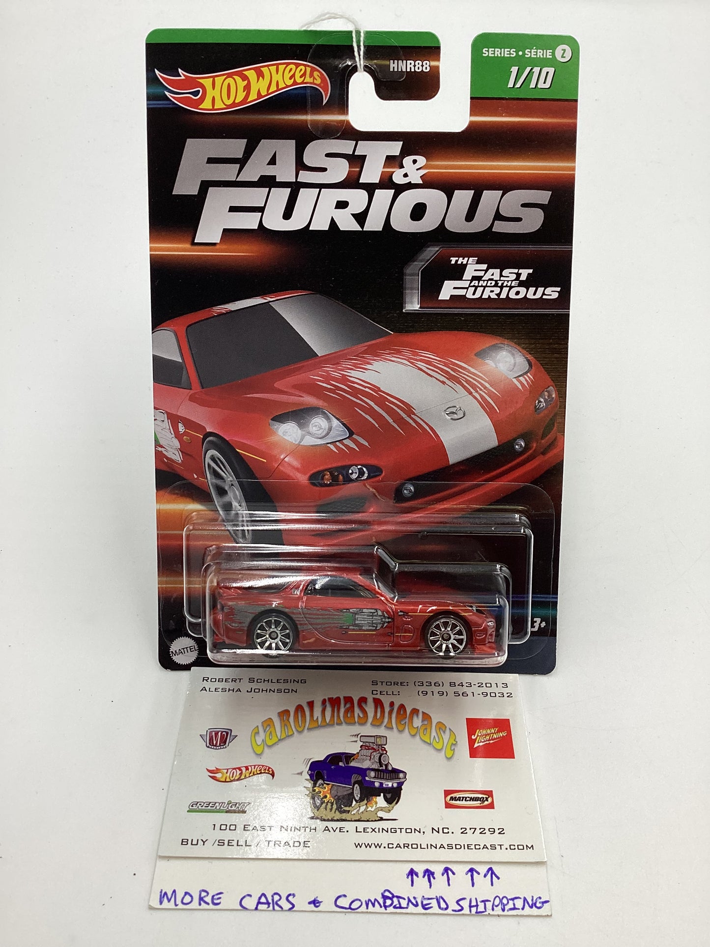 2023 Hot Wheels The Fast and Furious series 1 95 Mazda RX-7 Red 69B