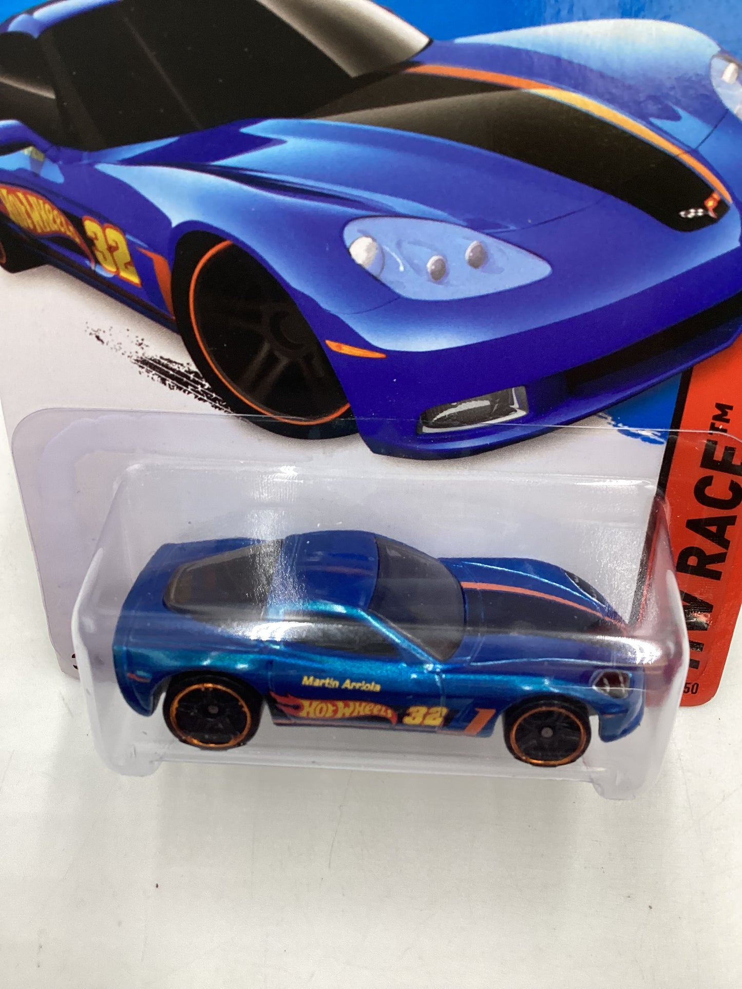 2015 Hot Wheels HW Race #131 Corvette C6 Blue 15B