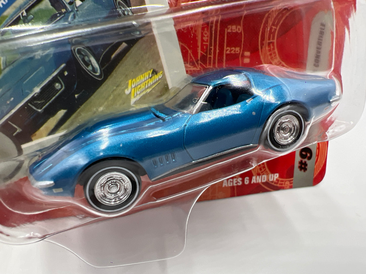 Johnny Lightning Hot Rod Magazine #9 1968 Chevy Corvette Convertible Blue 223F