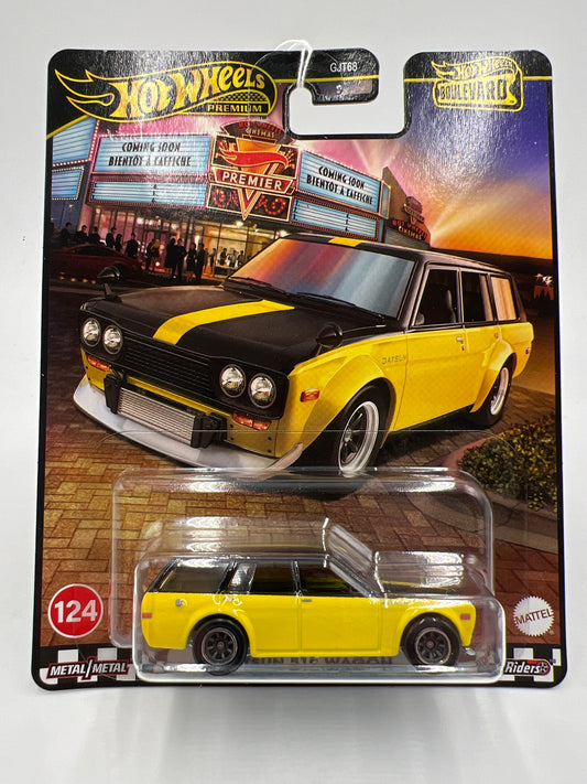2025 Hot Wheels Premium Boulevard #124 Datsun 510 Wagon Black/Yellow 259C