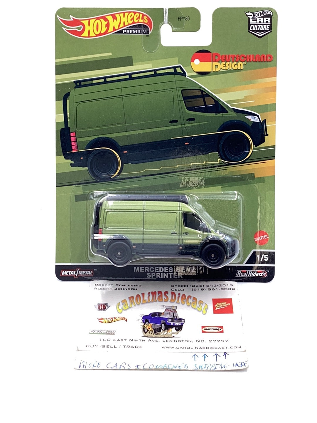 2022 Hot wheels car culture Deutschland Design Mercedes Benz Sprinter 1/5 252A