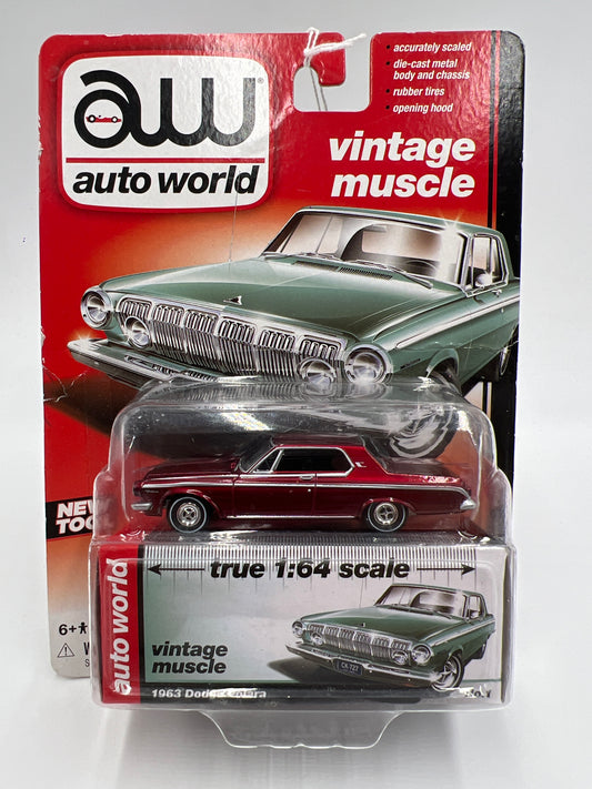 Auto World Ultra Red Chase Vintage Muscle Release 4 #1 1963 Dodge Polara Red Bad Card