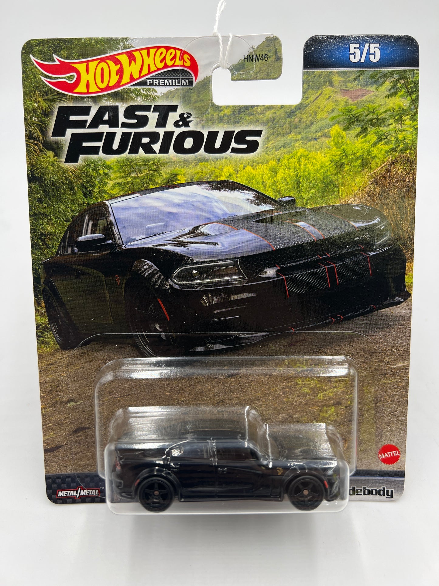 Hot Wheels Fast & Furious #5 Dodge Charger SRT Hellcat Widebody Black 246H