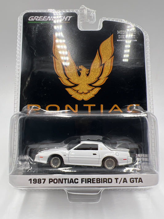 Greenlight Midwest Diecast Exclusive 1987 Pontiac Firebird T/A GTA White 182D