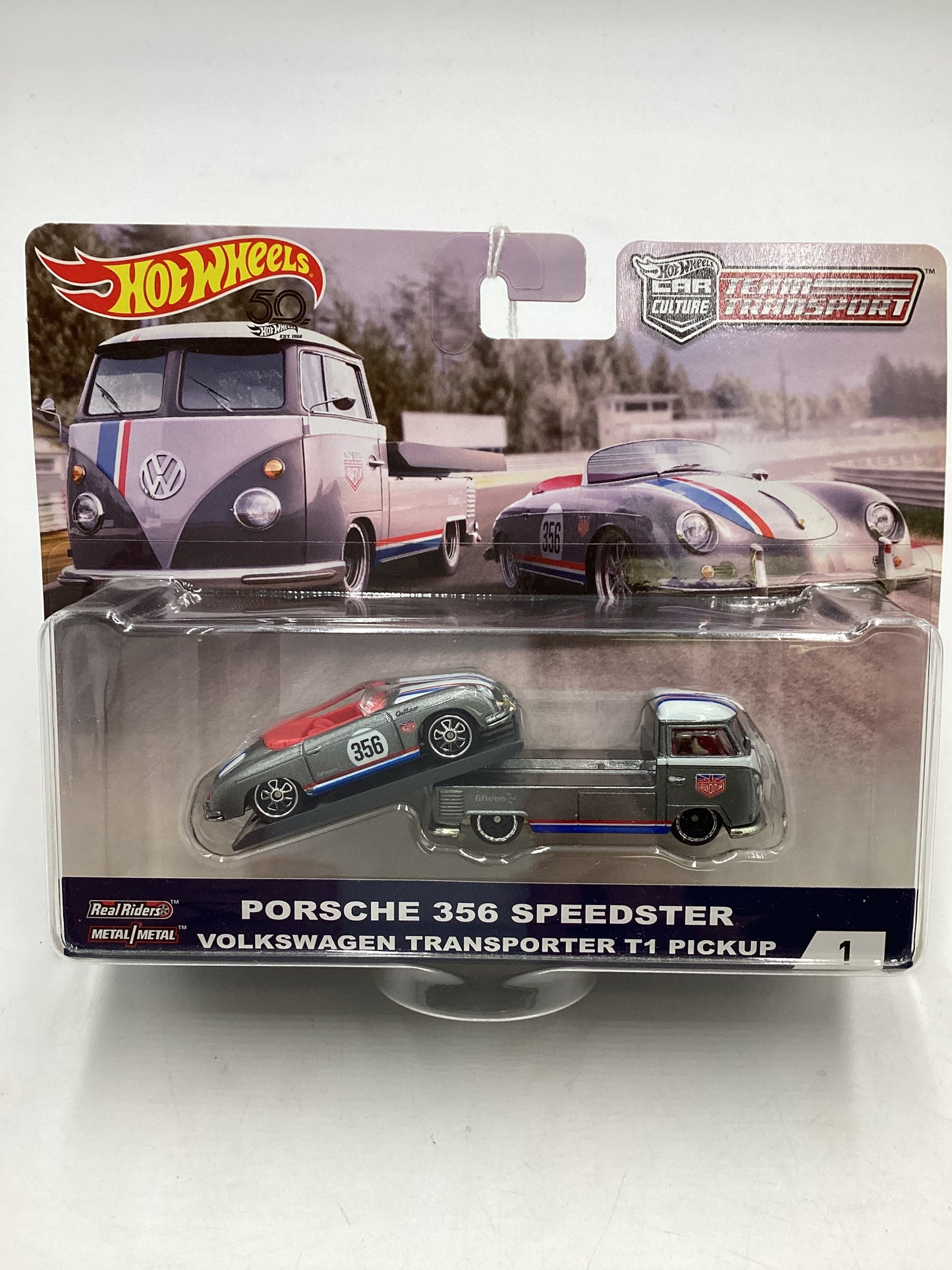 Hot wheels 2019 Team Transport #1 Porsche 356 Speedster Volkswagen T1 pickup W/Protector