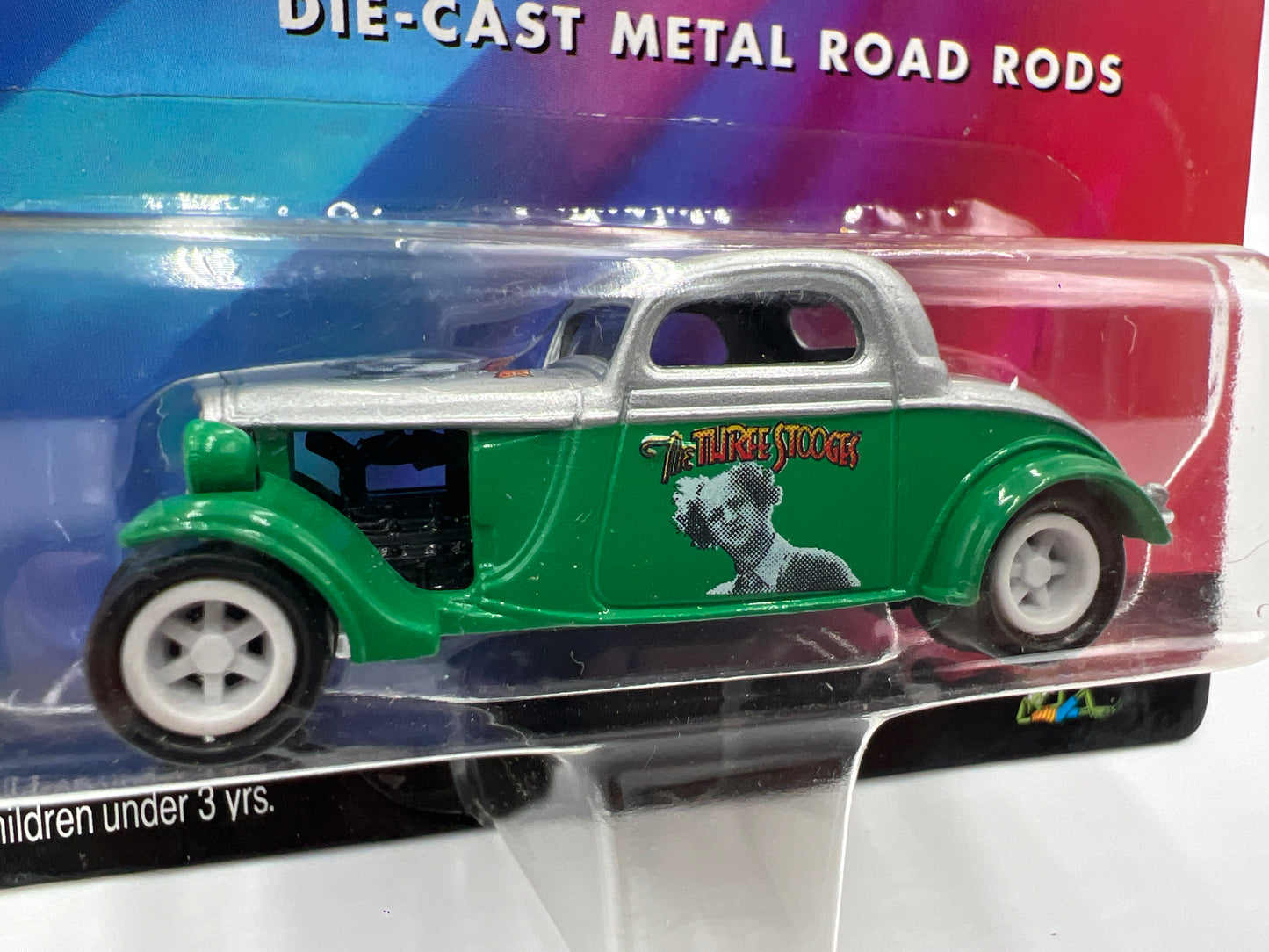 Johnny Lightning White Lightning Chase Team Lightning The Three Stooges 33 Flathead Larry Fine Green