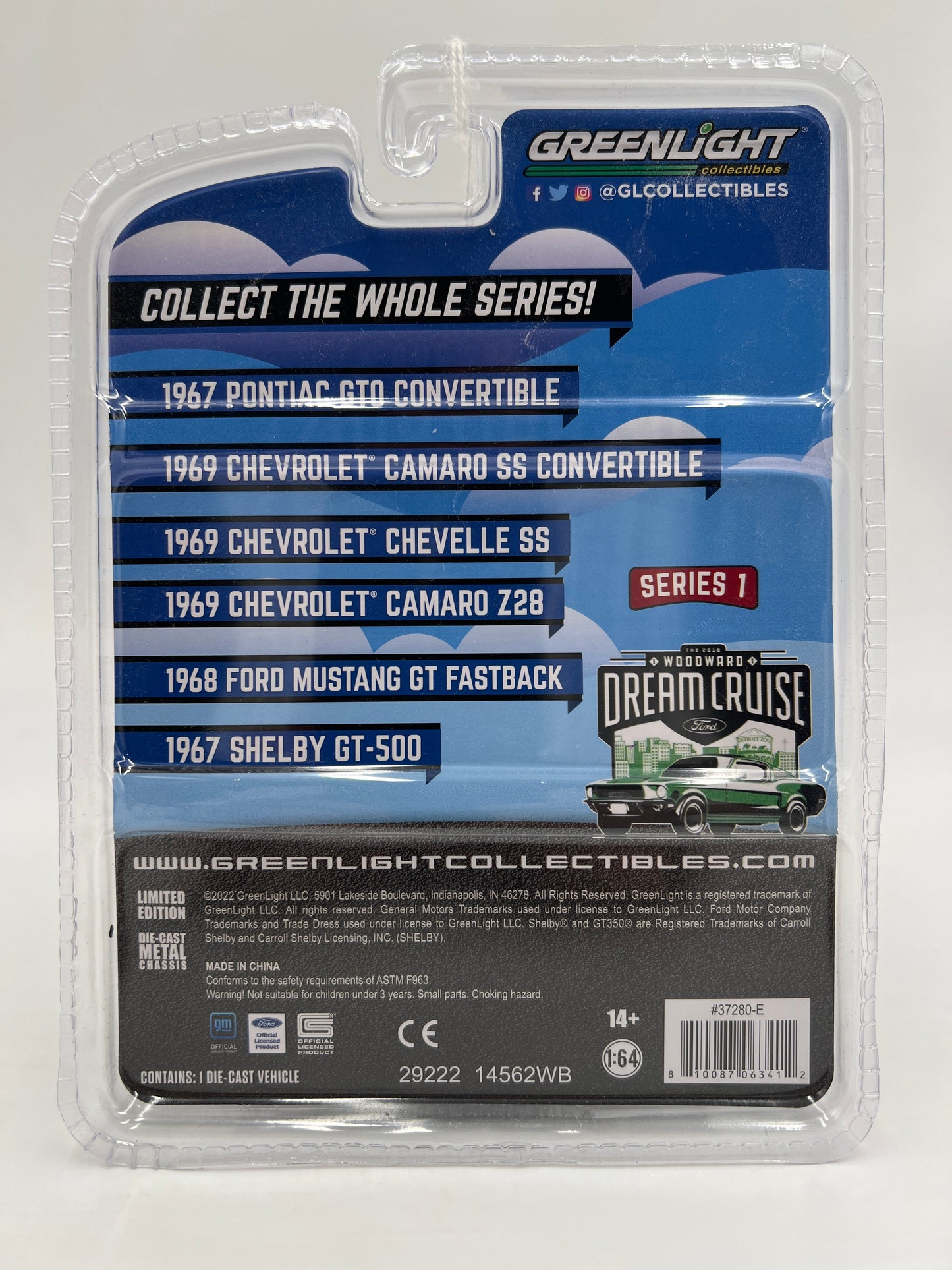 Greenlight Woodward Dream Cruise Series 1 CHASE 1968 Ford Mustang GT Fastback Green