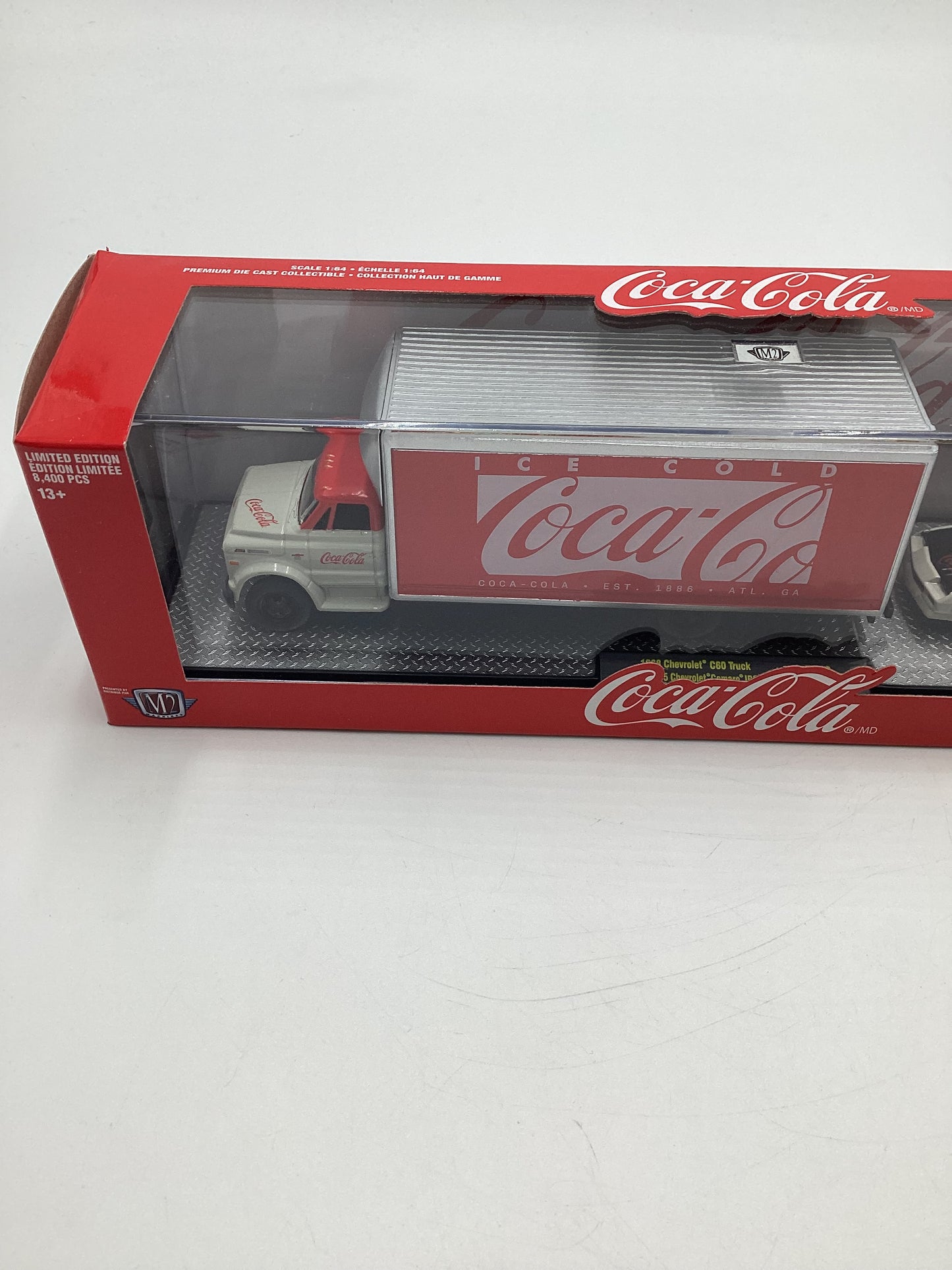 M2 Machines Auto Haulers Coca Cola 1968 Chevrolet C60 truck & 1985 Chevrolet Camaro IROC-Z TW19