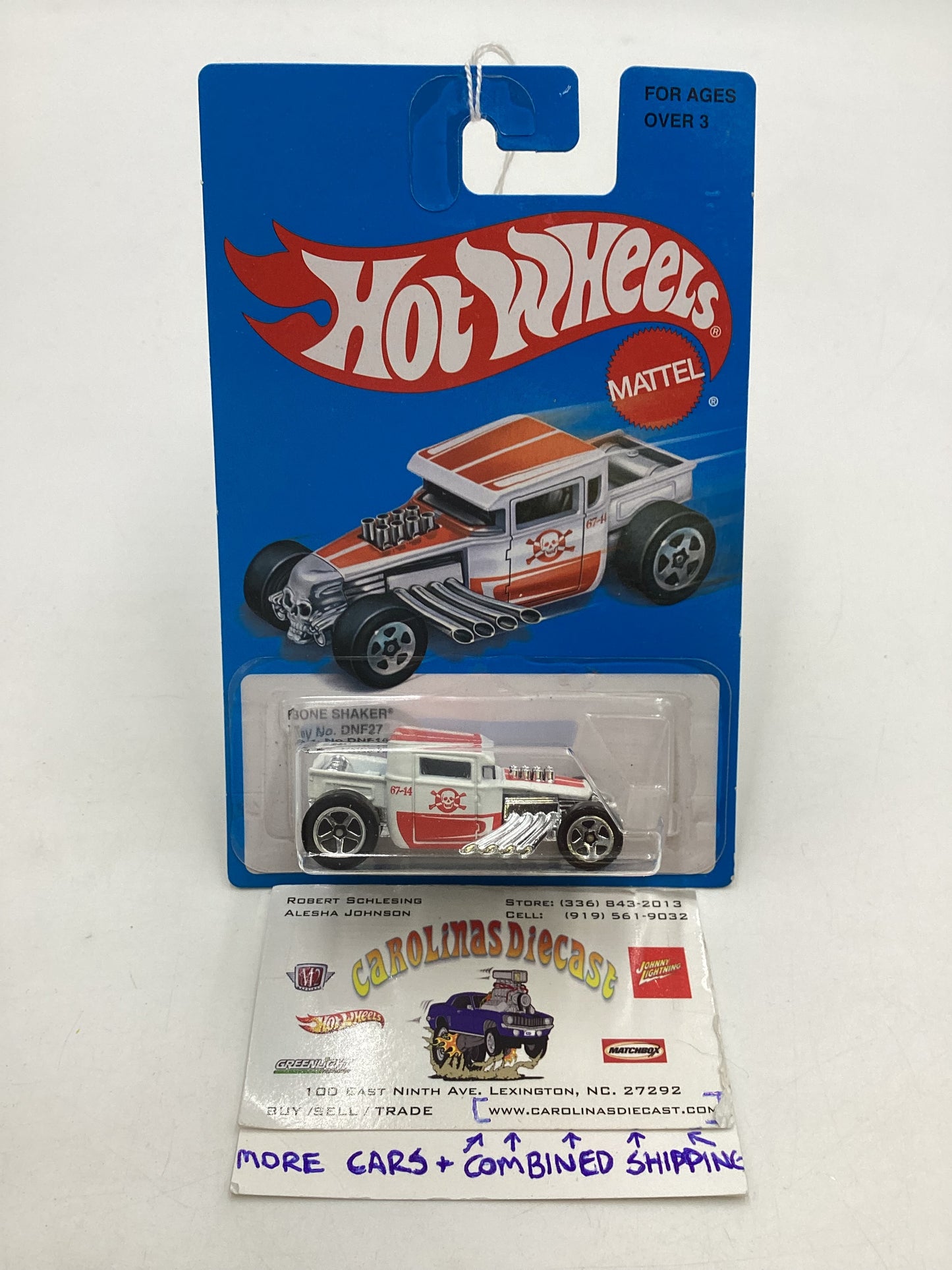 Hot Wheels Retro Style Series #DNF27 Bone Shaker White 157D