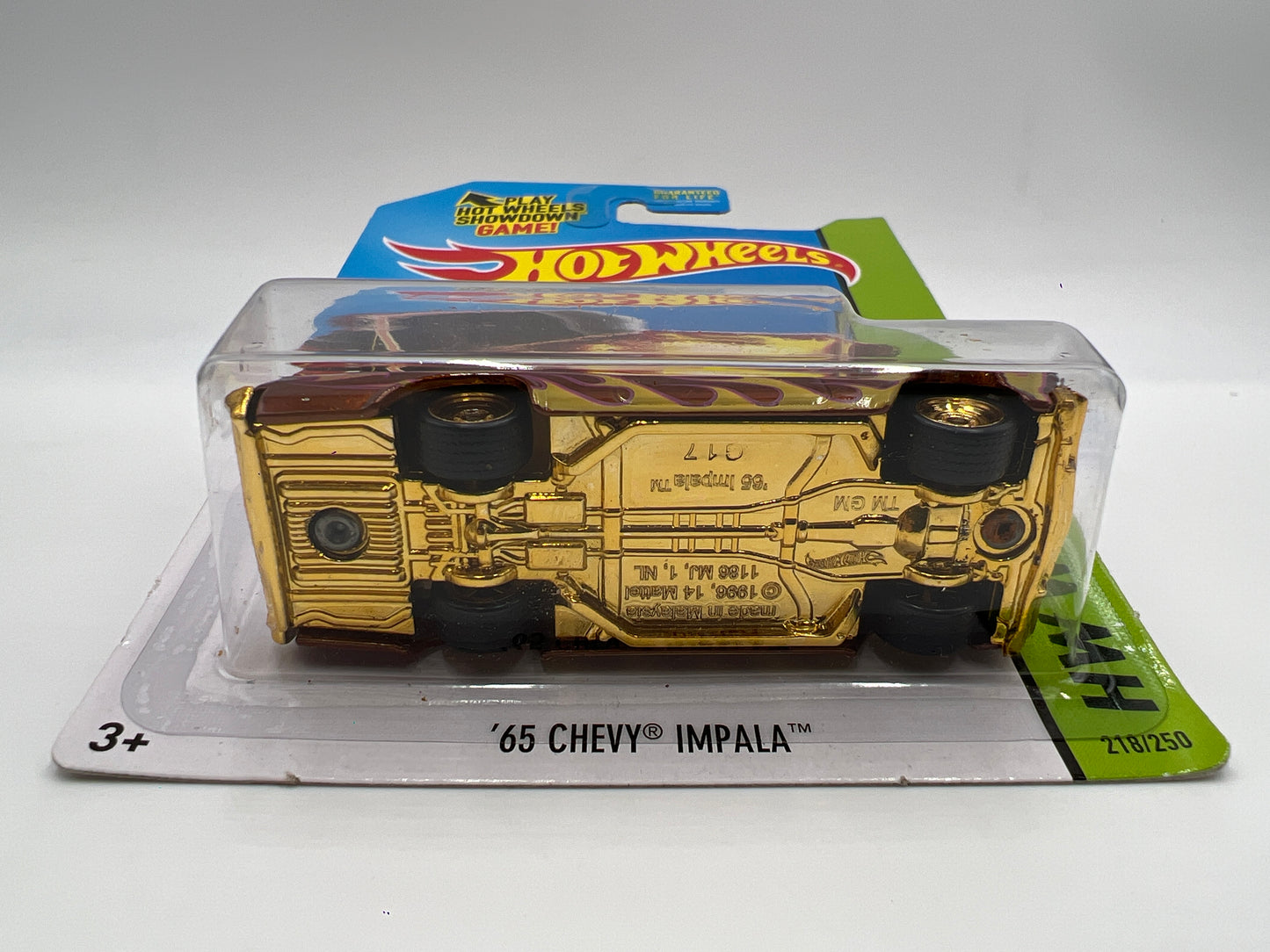 2014 Hot Wheels Super Treasure Hunt #218 65 Chevy Impala W/Protector 1