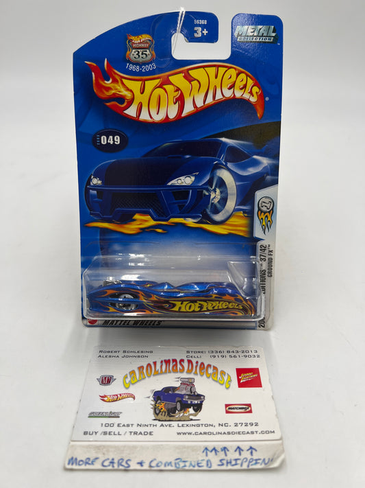 2003 Hot Wheels First Editions #049 Ground FX Blue 68H