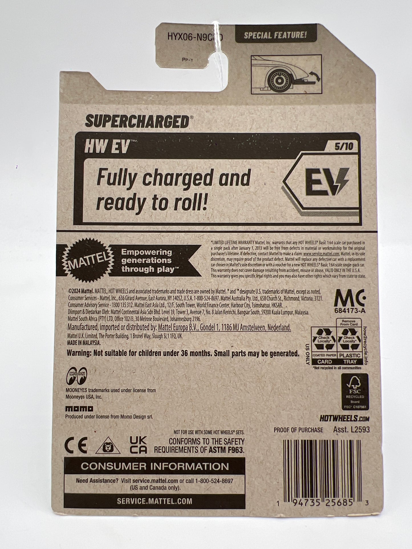 2025 Hot Wheels D Case #60 Supercharged Blue 115E