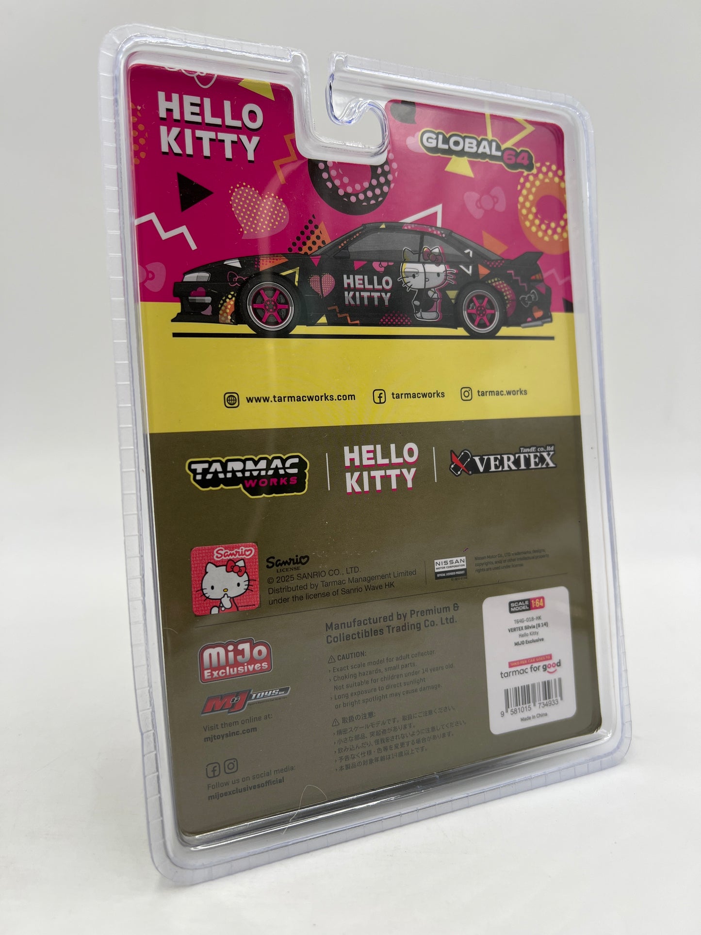 Tarmac Works Mijo Exclusives Vertex Nissan Silvia S14 Hello Kitty