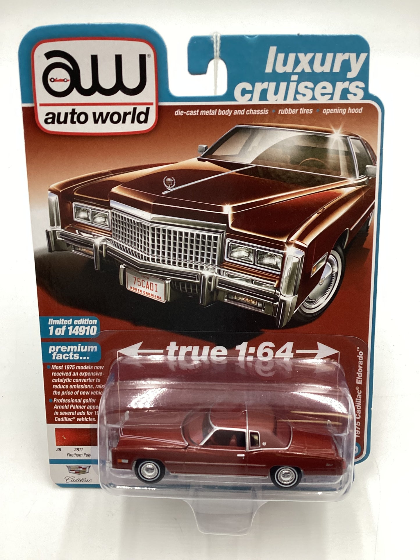 Auto World Luxury Cruisers Release 1 Version B 1975 Cadillac Eldorado Red 183F