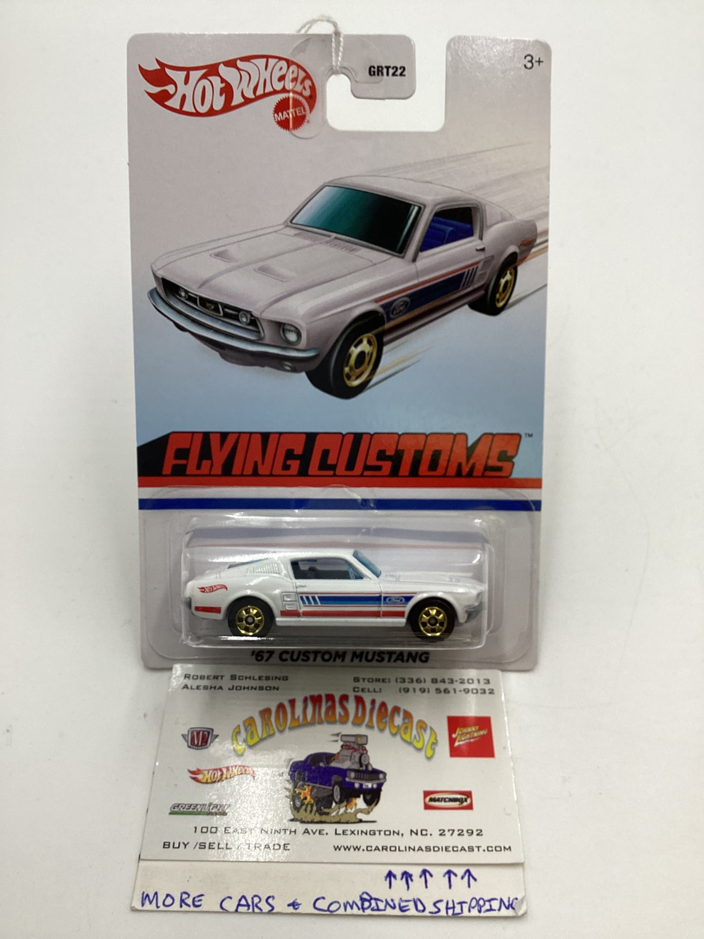 Hot Wheels Target Exclusive Flying Customs 67 Custom Mustang White Cracked Blister