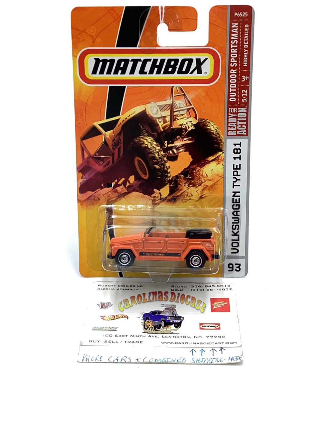 Matchbox 2009 #93 Volkswagen Type 181 orange 96H