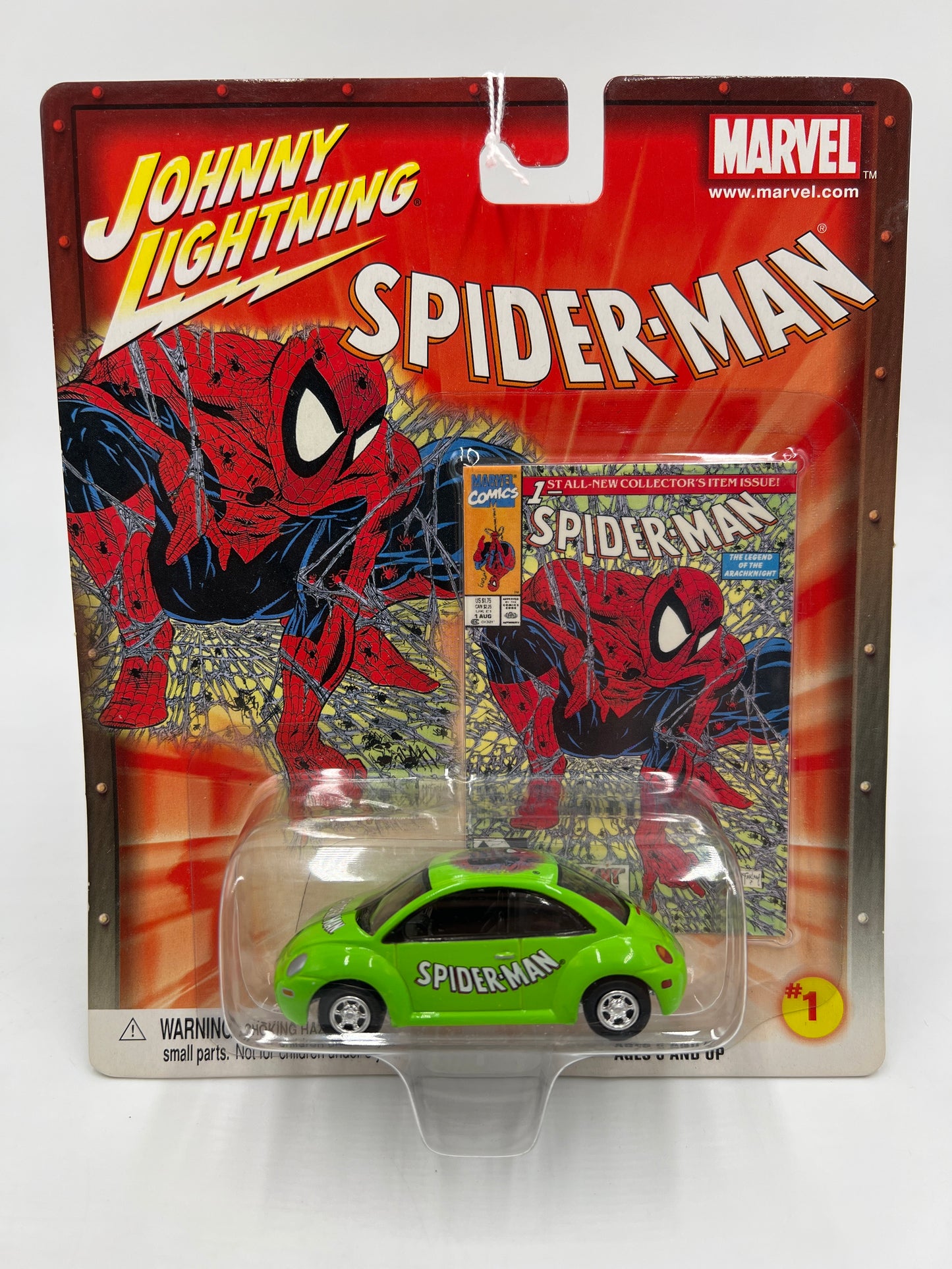 Johnny Lightning Marvel Spider-Man Release 1 #1 98 VW Beetle Green 222E
