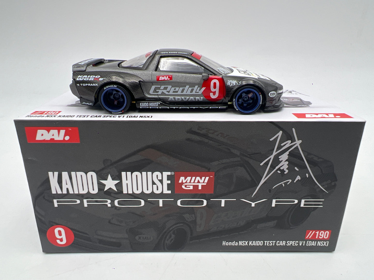 Mini GT Kaido House #190 Honda NSX Kaido Test Car Spec V1 DAI NSX GReddy