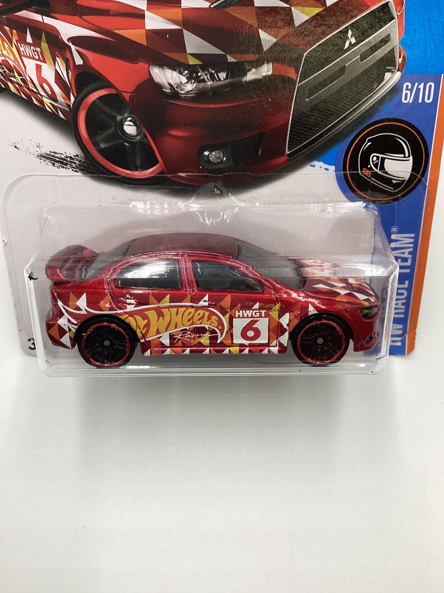 Hot wheels 2016 Kmart Exclusive 2008 Lancer Evolution Red Cracked Blister 237C