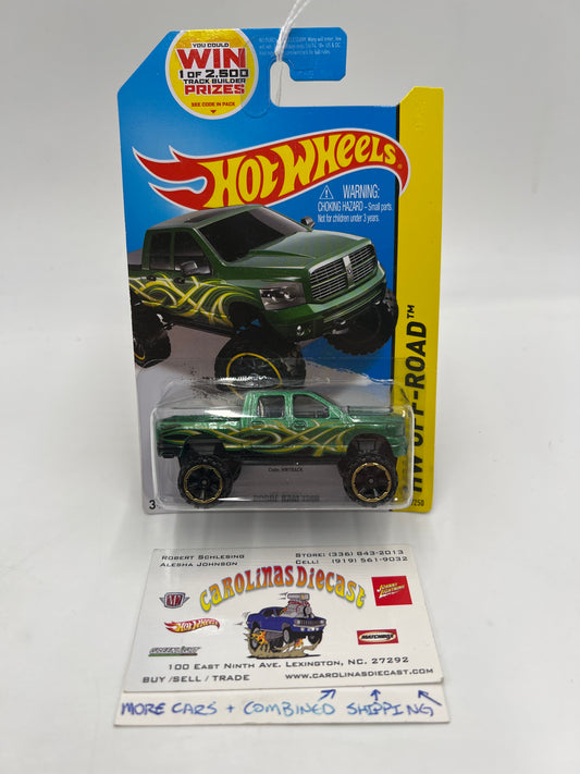2014 Hot Wheels Off-Road #133 Dodge Ram 1500 Green 52A