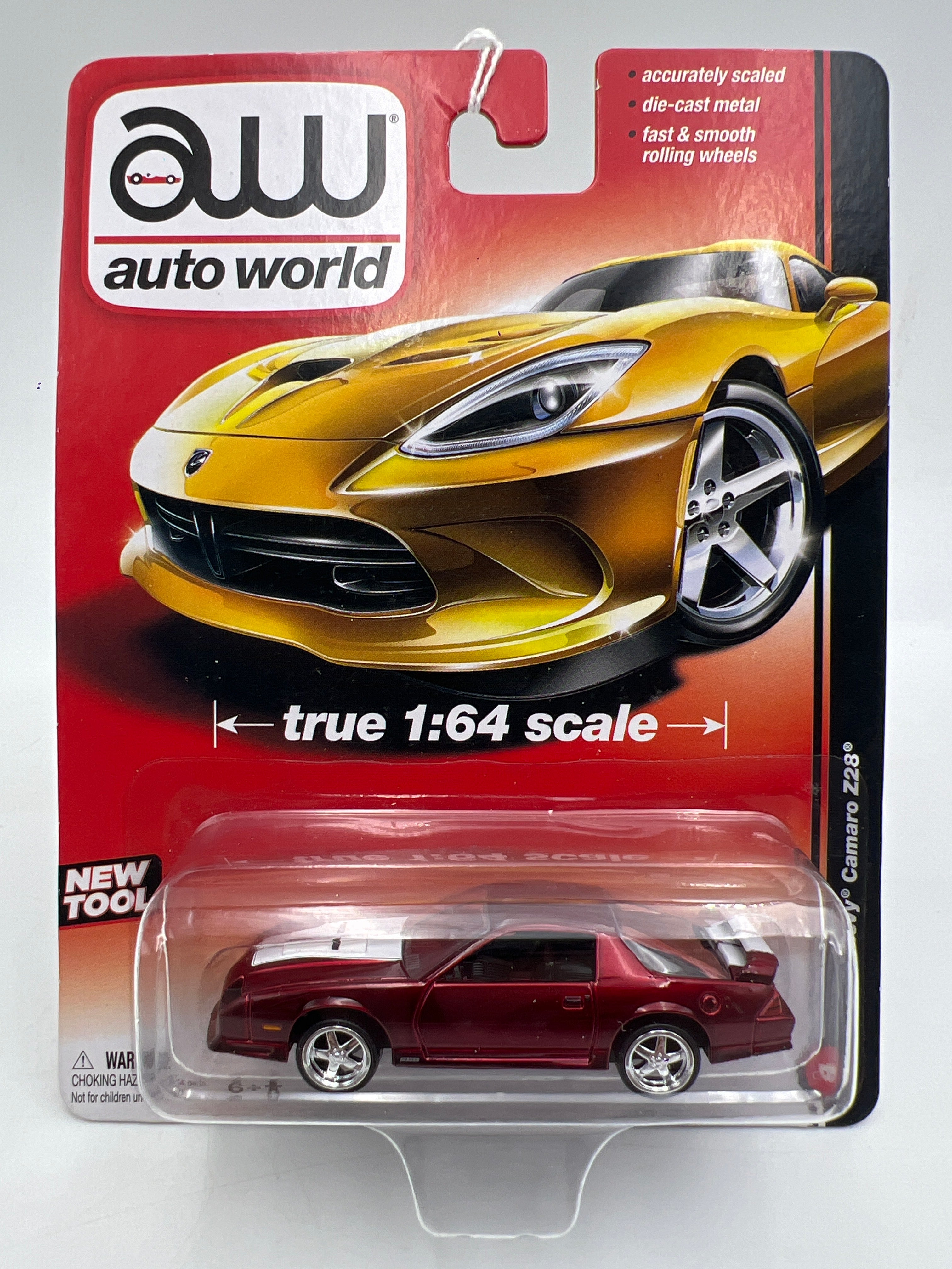 Auto World New Tool Ultra Red CHASE 1992 Chevy Camaro Z28 Red