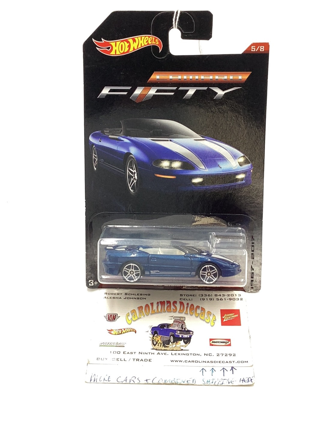 Hot Wheels 5/8 Camaro Fifty Series 95 Camaro 155D