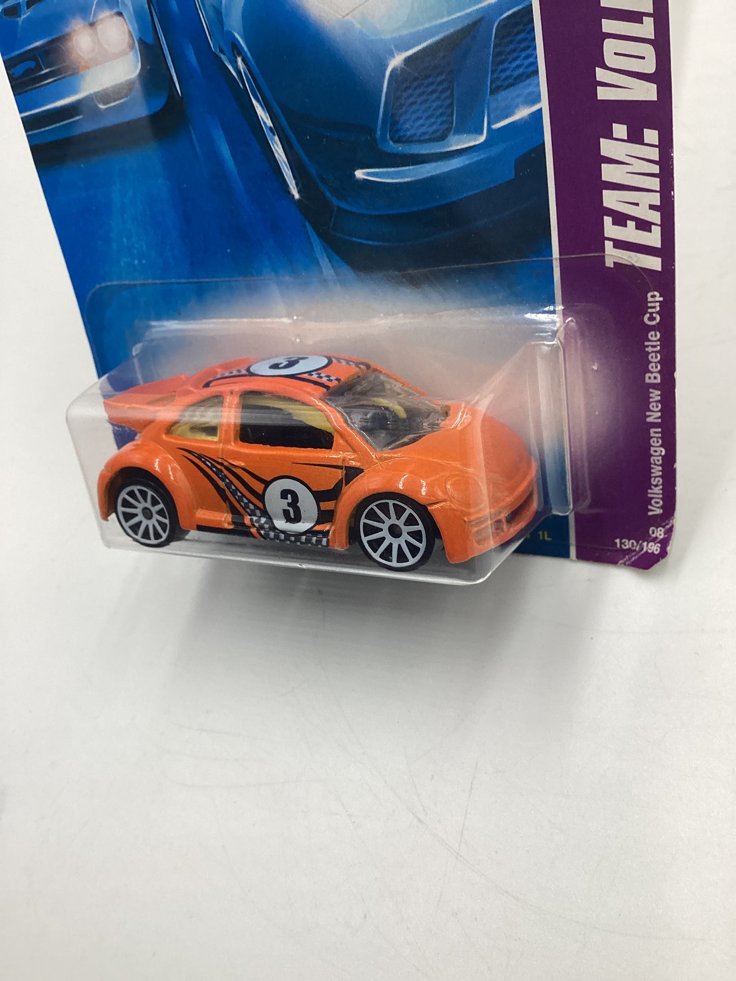 2008 Hot Wheels HW Team: Volkswagen #130 Volkswagen New Beetle Cup Orange 97E