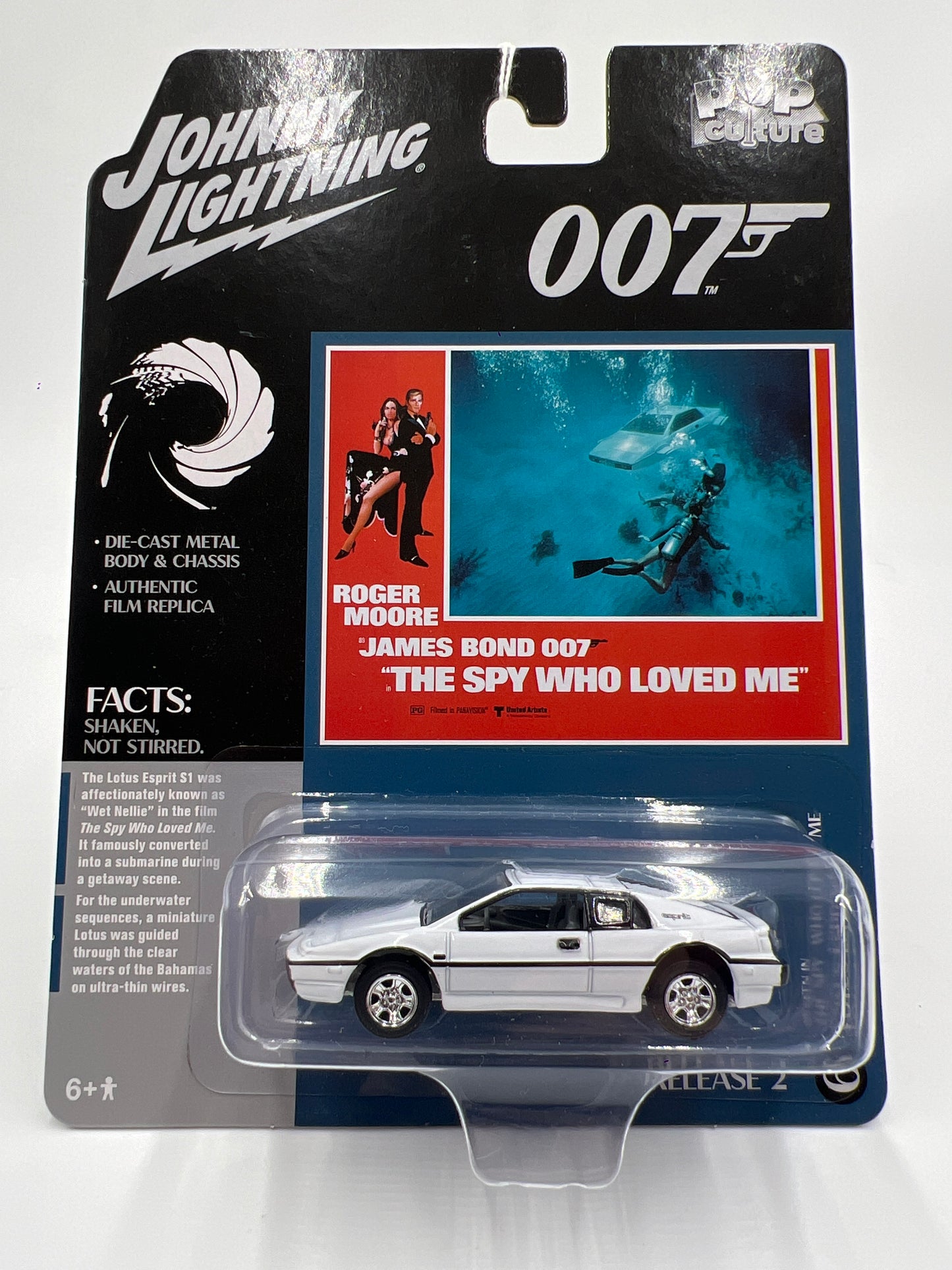 Johnny Lightning Pop Culture 007 The Spy Who Loved Me Release 2 #6 Lotus Esprit S1 White 232D