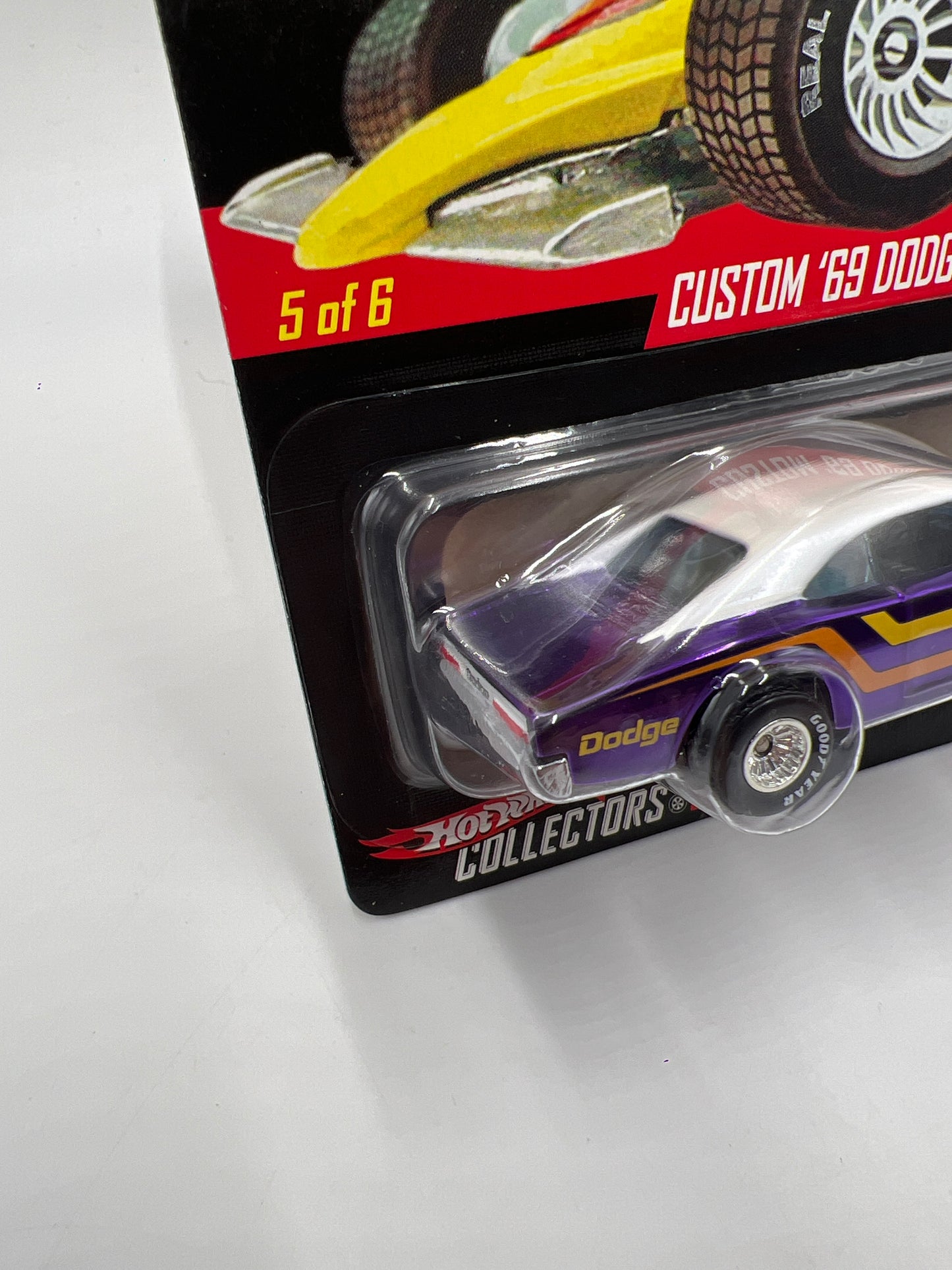 Hot Wheels RLC Real Riders Series 7 #5 3041/7500 Custom 69 Dodge Charger Purple W/Protector