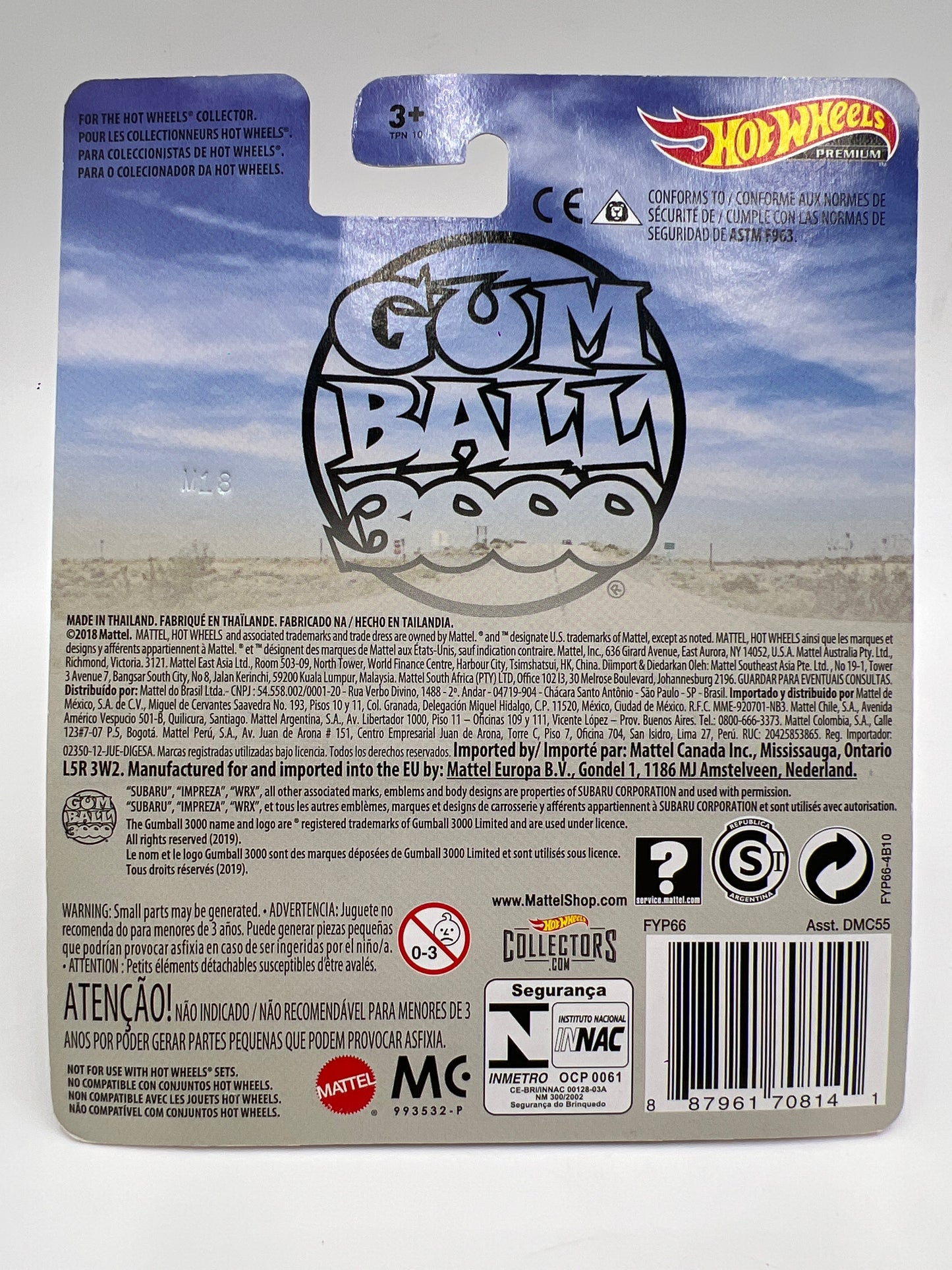 Hot Wheels Premium Gumball 3000 Subaru Impreza WRX