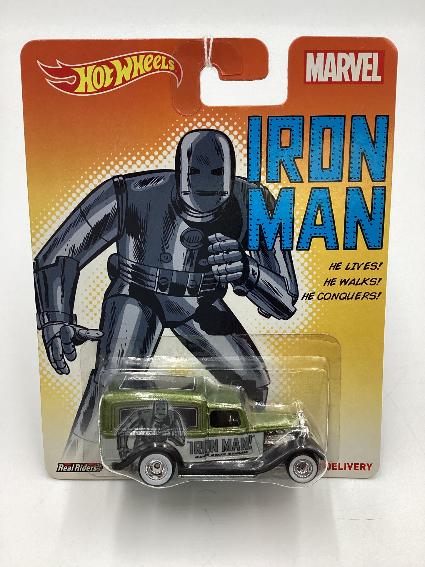 Hot wheels Pop Culture Marvel Iron Man 34 Dodge Delivery Green 272A
