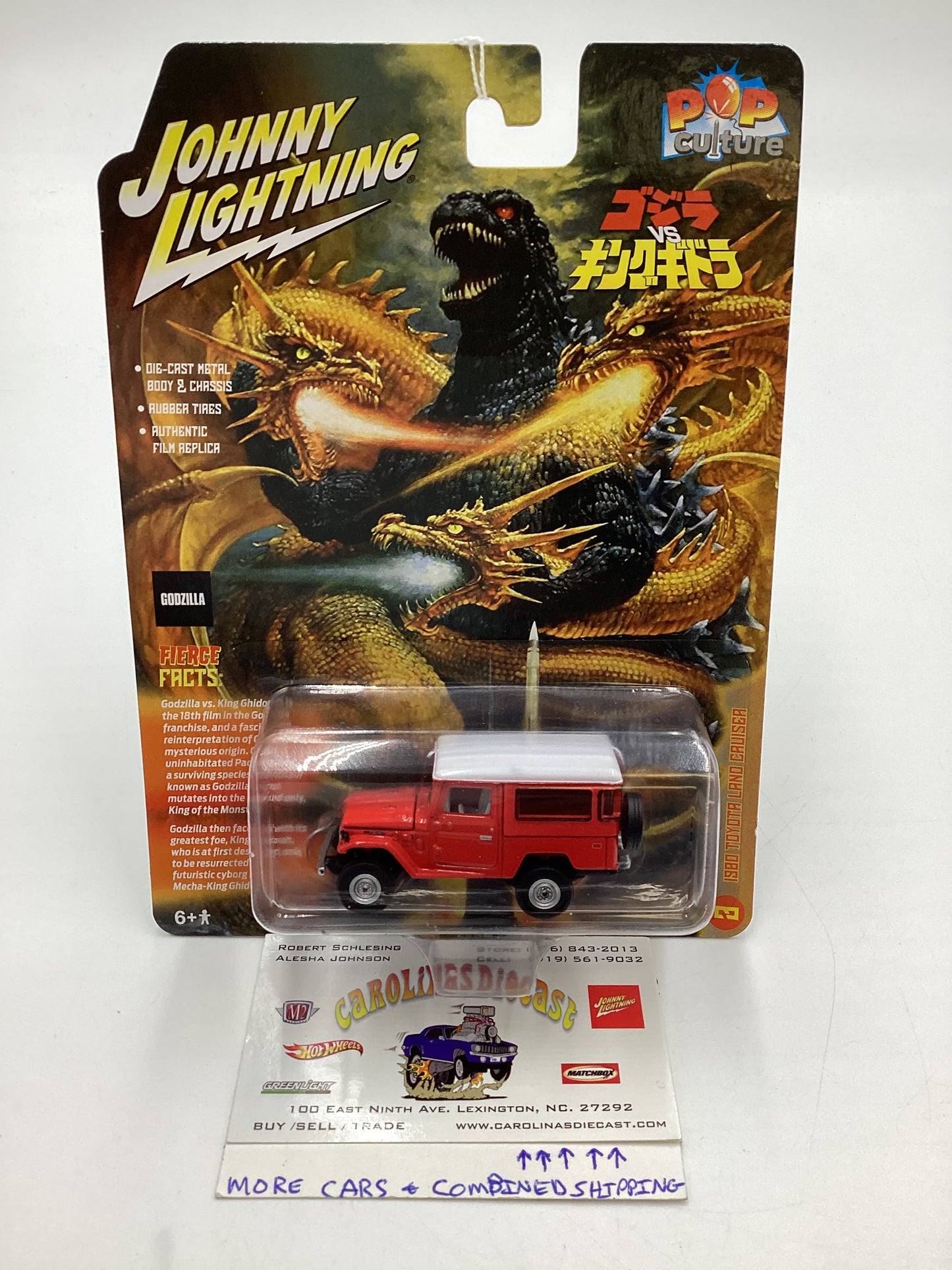 Johnny Lightning Pop Culture Godzilla Release 2 #3 1080 Toyota Land Cruiser Red