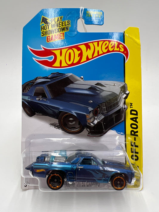 2014 Hot Wheels HW Off-Road #116 Treasure Hunt Custom 71 El Camino Blue 274H