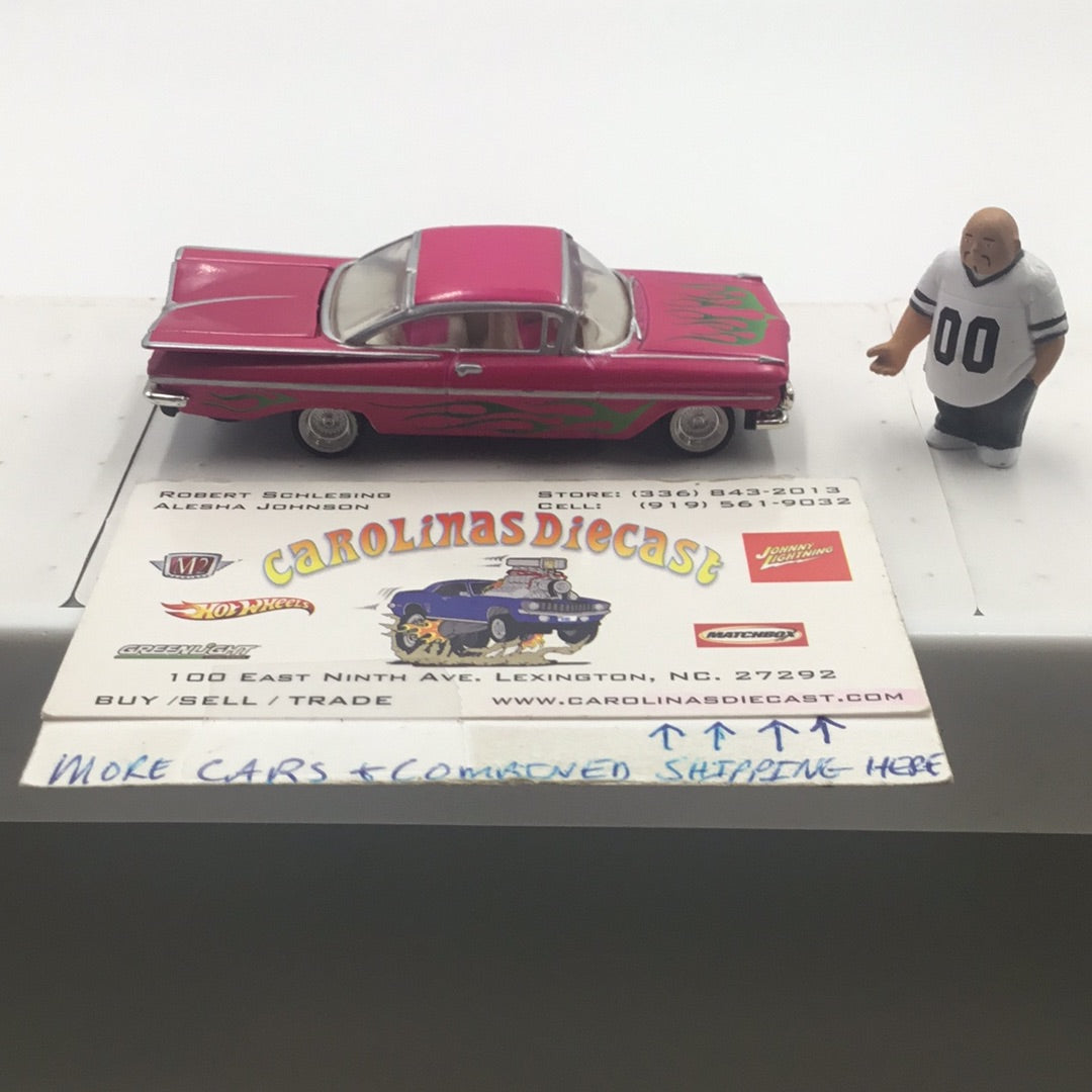 Revell Lowriders 1959 Chevy Impala Hot Pink with adjustable suspension (Loose)