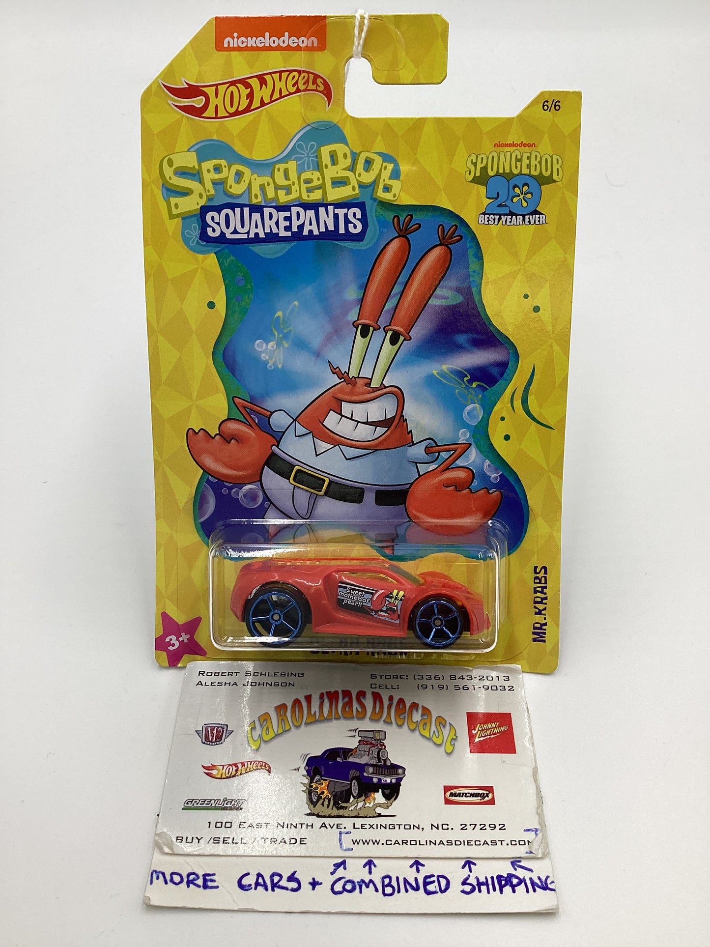 Hot Wheels Spongebob 20 Best Year Ever Set #6 Ultra Rage Red Mr Krabs