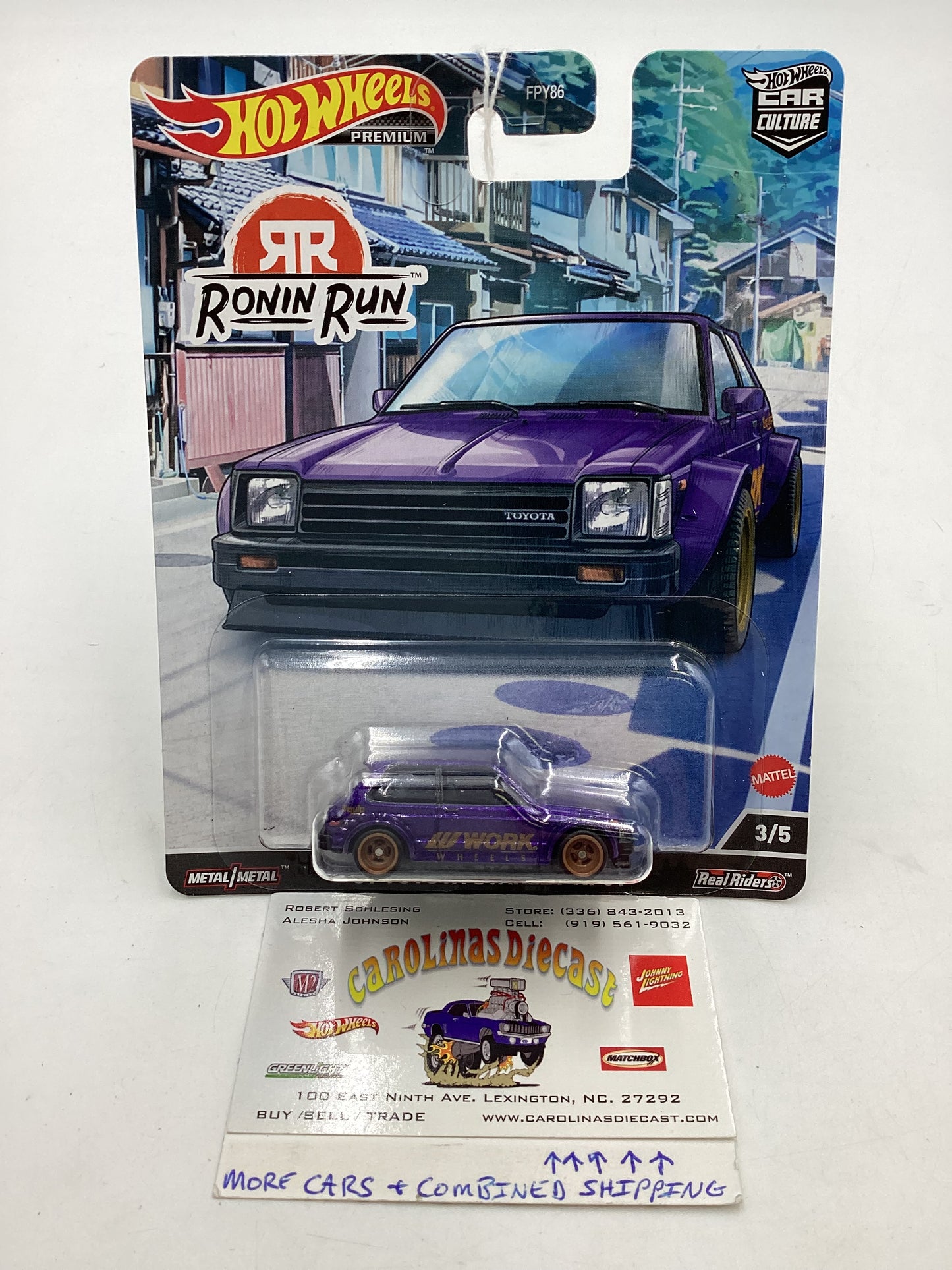 Hot wheels Ronin Run 3/5 81 Toyota Starlet KP61 254B