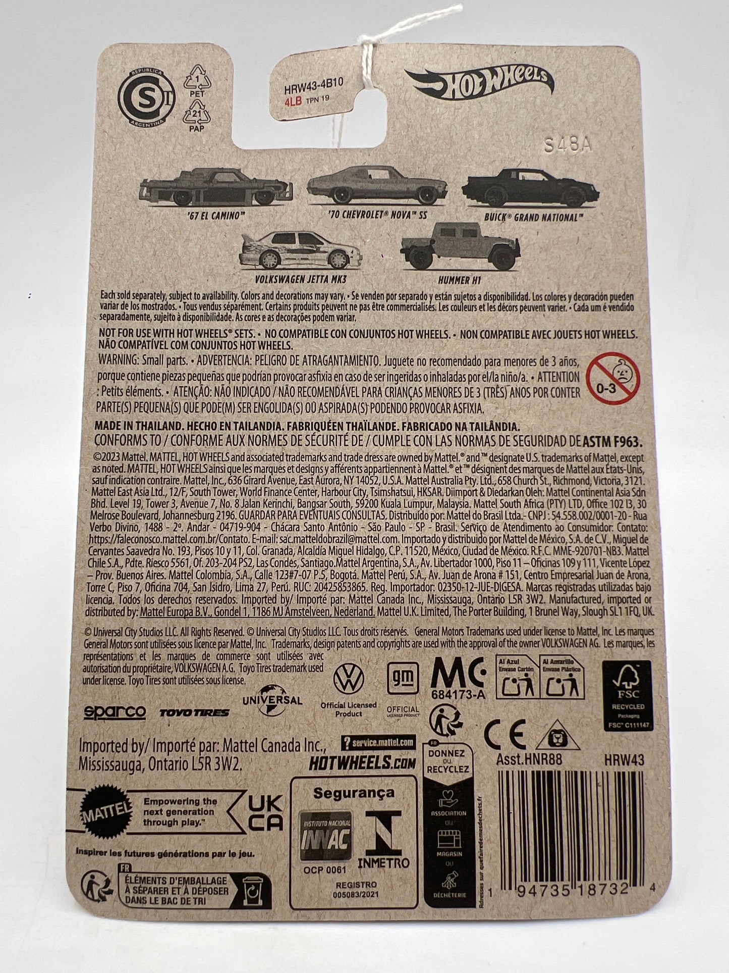 Hot Wheels Fast and Furious Decades of Fast #3 Buick Grand National Black 74F