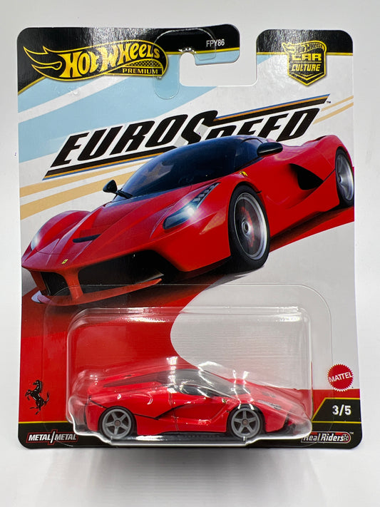 2025 Hot Wheels Car Culture Premium Euro Speed #3 Ferrari LaFerrari Red W/Protector