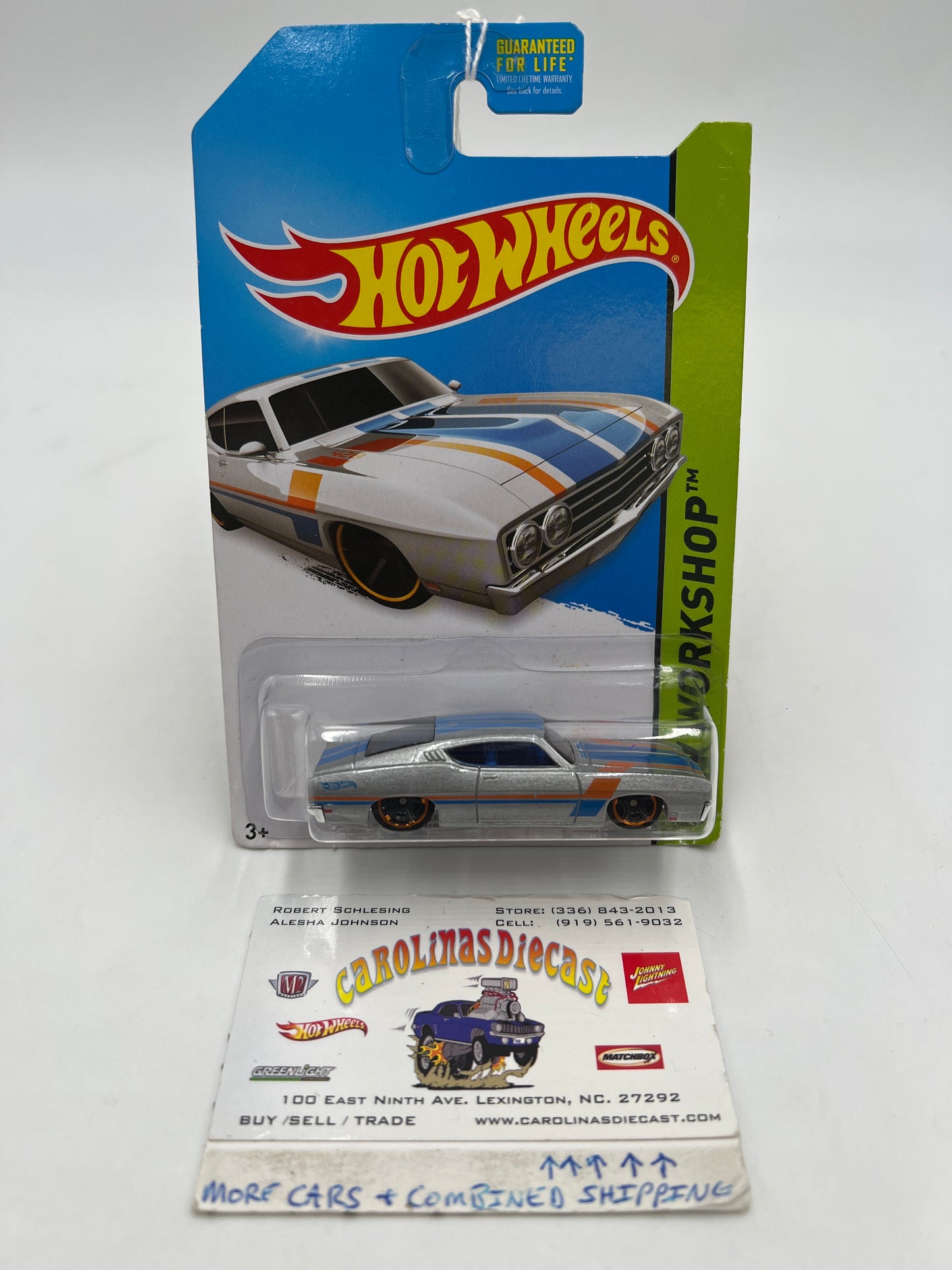 2014 Hot Wheels Workshop #235 69 Ford Torino Talladega Silver 25D