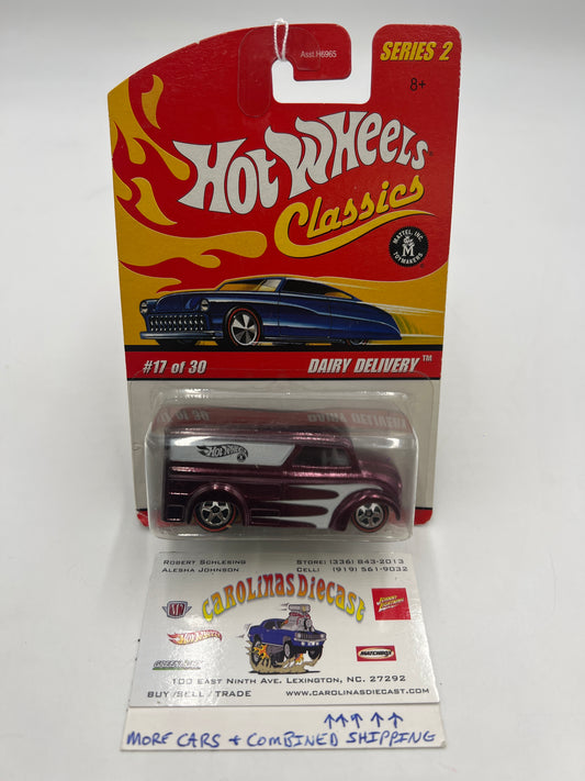 Hot Wheels Classics Series 2 #17 Dairy Delivery Purple *Soft Corner*