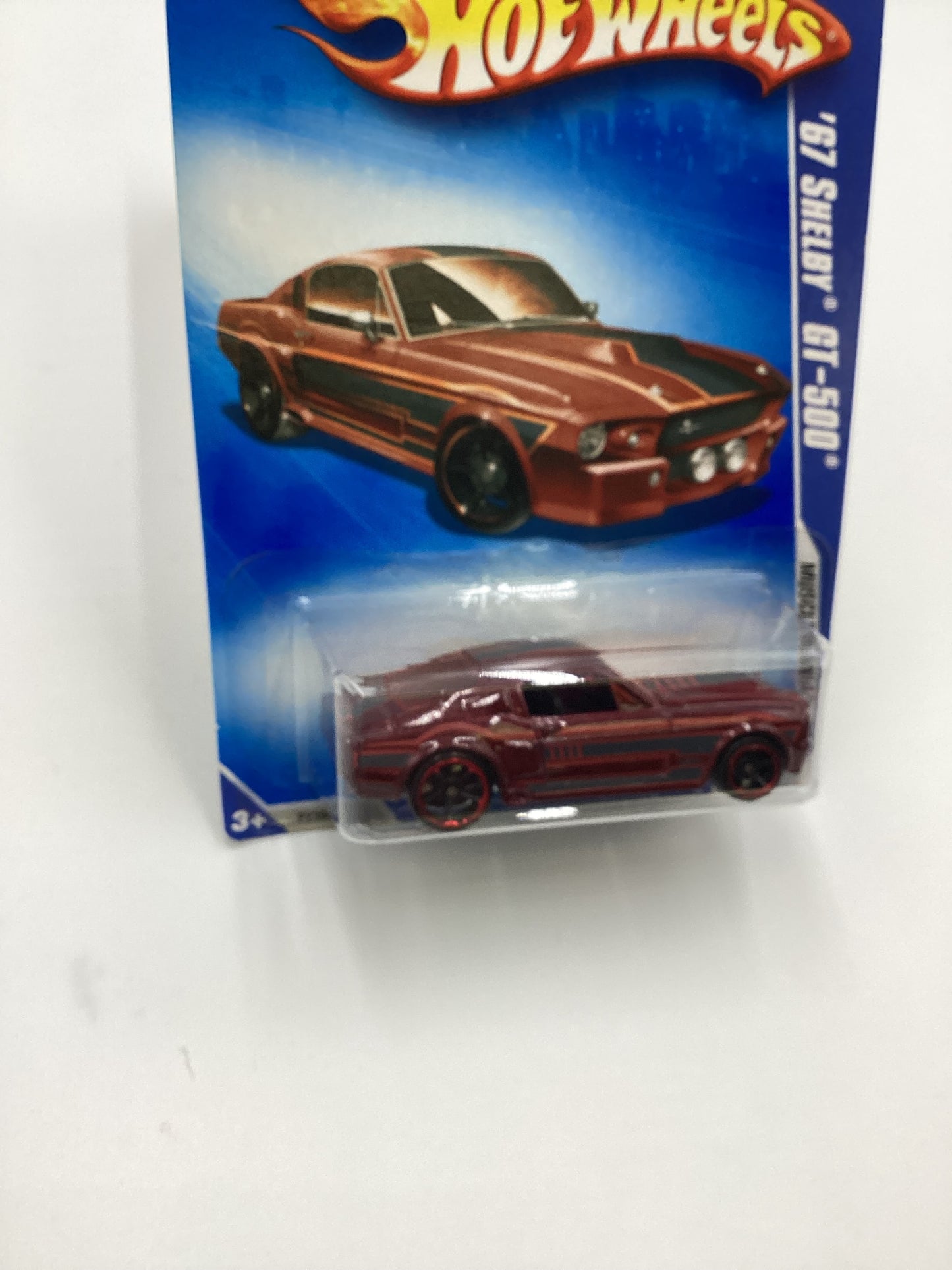 2009 Hot Wheels #078 67 Shelby GT-500 Maroon Battle Force 5 Card 25D