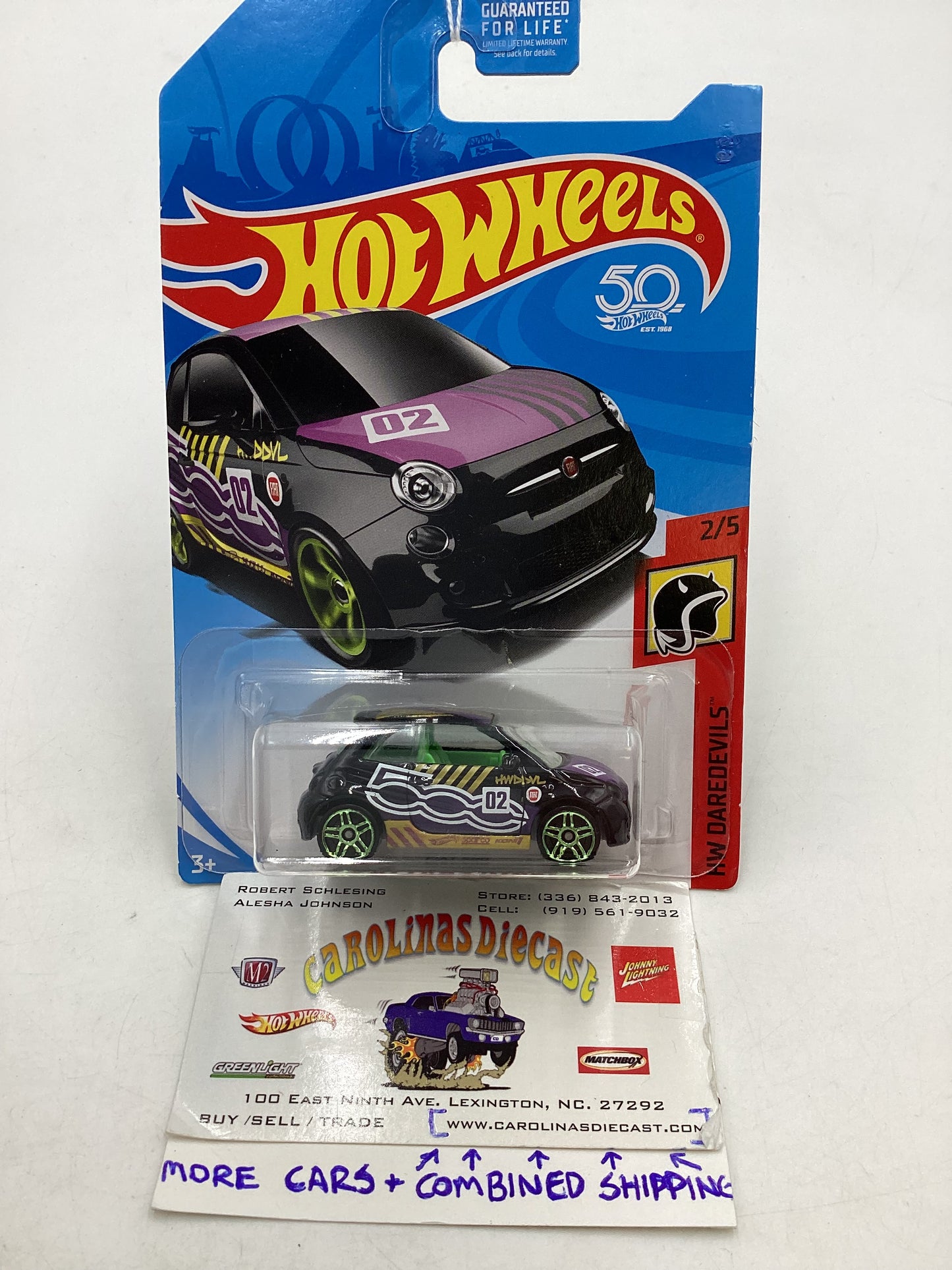 2018 Hot Wheels Fiat 500 Black chase 240A