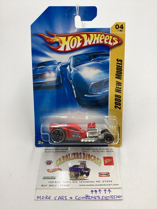 2008 Hot Wheels New Models #4 Ratbomb Satin Orange Cracked Blister AA5