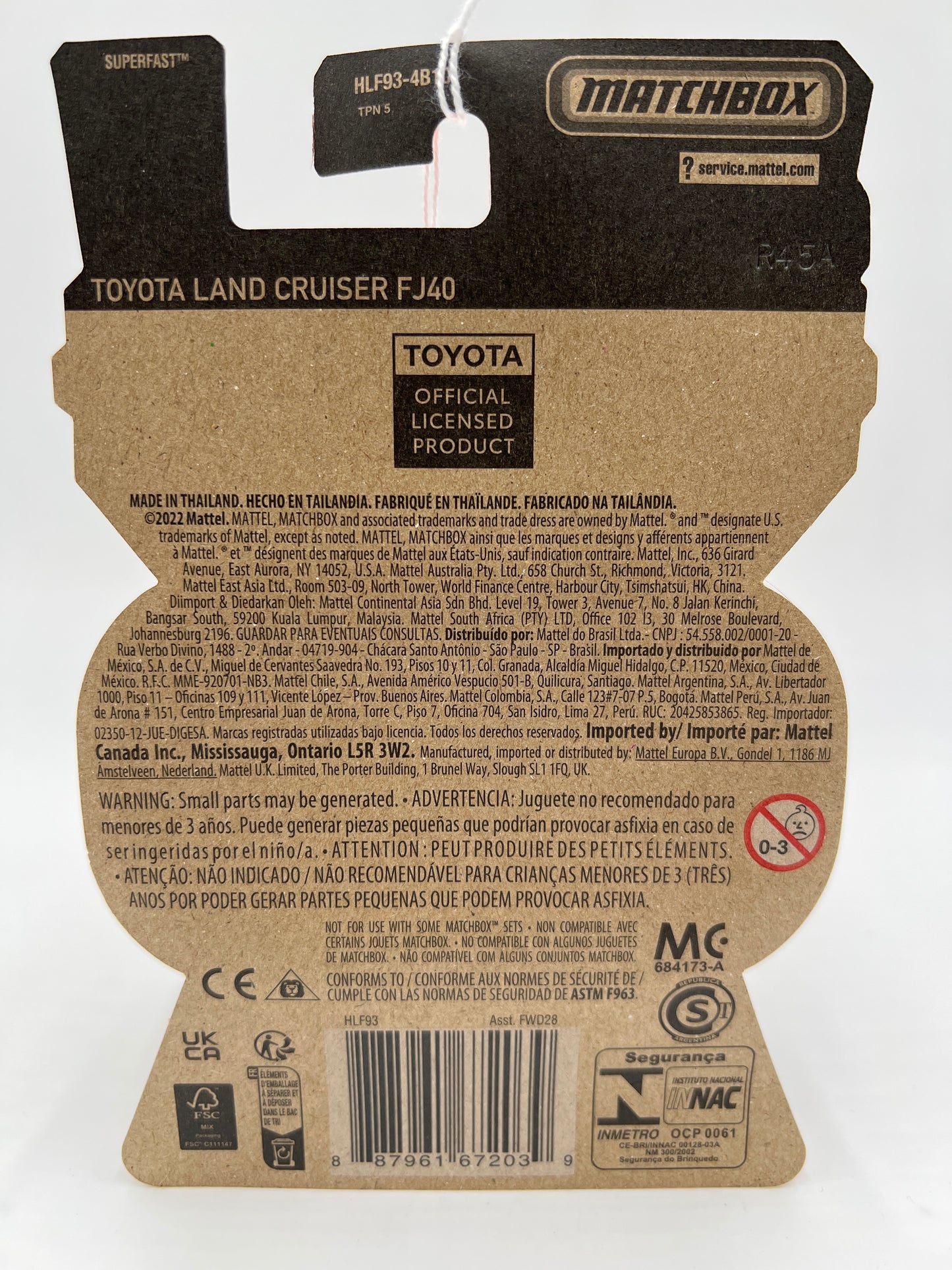 Matchbox Moving Parts #8 Toyota Land Cruiser FJ40 Green 168H