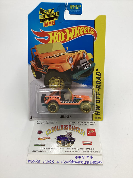 2015 Hot Wheels Treasure Hunt #101 Jeep CJ-7 Orange 273A